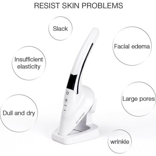 Handle Hold Portable Microcurrent Skin Tightening Anti-Wrinkle Skin Care Beauty Device Facial Body Vibration Massager with CE