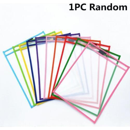 Transparent Dry Brush Bag Can Be Reused With PVC PET Writing Dry Wipe Bag Drawing Toy For Kids Children Adult JUN-24
