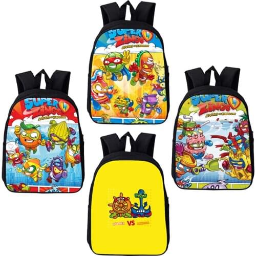 Mochila 3D Print Anime Super Zings Series Backpack Cartoon Game Superzings Bag Waterproof Plecak Daily Children 12/16 Inch