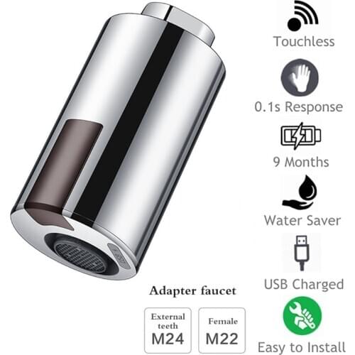 Sensor Faucet Water Saving Intelligent Automatic Touchless Faucet Infrared Sensor Water Tap For Kitchen Bathroom adapt M22 M24