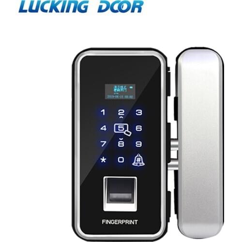 Smart Door Lock Fingerprint Lock Electronic Digital Opener Electric RFID Security Double Door Password Lock Office Acc