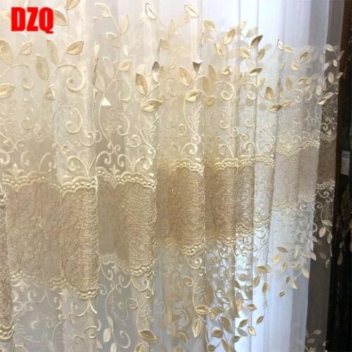 Modern Fancy good quality embroidered European curtains cloth voile tulles for decoration living room bedroom balcony