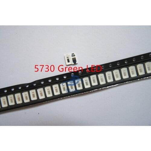 LED SMD Chip 5730 5630 Green 200pcs 0.2W 60mA DC 3V LED Light Emitting Diode Lamp 0.2 W Surface Mount SMT Beads Ultra Bright