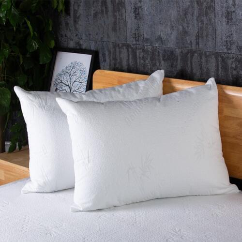Turetrip Bamboo Waterproof Pillow Protector Bedbug Proof Zippered Pillow Cover For Bed Pillow Standard Queen King Pillowcase