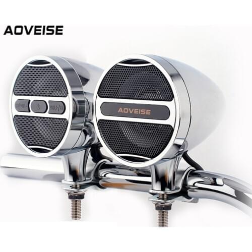 Waterproof Moto MP3 Player System Amplifier 12V Music Player FM Radio USB Plating/Frosted Bluetooth Stereo Motorcycle Speaker