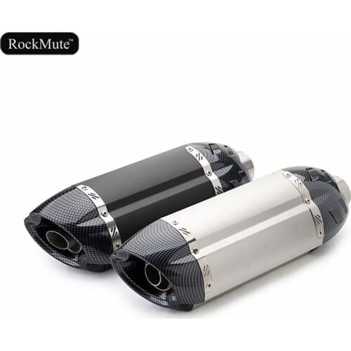 Motorcycle Racing Exhaust Muffler Pipe 51mm with Removable DB Killer for Universal Motorcycle Motorbike Street Bike Scooter