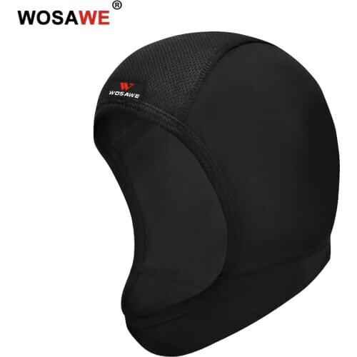 WOSAWE Motorcycle Helmet Inner Beanie Cycling Cap Hat Sports Fitness Skull Cap Winter Motocross Ski Bike Racking Headgear