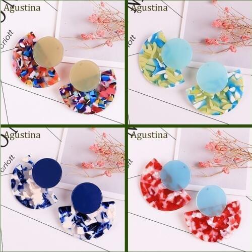 Acrylic acetate boho earrings for women 2019 earings fashion jewelry big bohemian aliexpress accessories resin cc leopard green