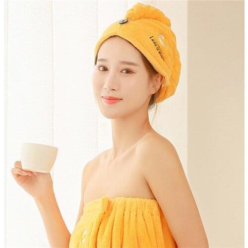 Women Microfiber Towel Hair Towel Bath Towels For Adults Home Terry Towels Bathroom Serviette De Douche Turban For Drying Hair