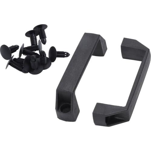 10 Pcs 6 Mm Drilling Diameter Plastic Clips Black With Cabinet Drawer Door Plastic Handle Pull Knob 120Mm 4.7Inch 2 Pcs