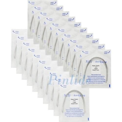 10 Packs Dental Orthodontic Niti Arch Wire Round Wire Super Elastic Natural Form 014 Upper/Lower 100Pcs