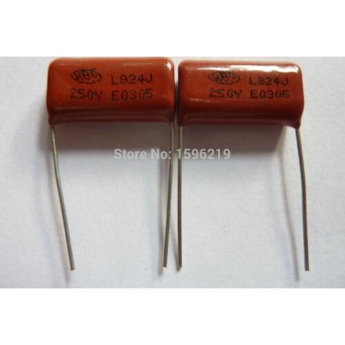 20pcs CBB 824 250V 824J 0.82uF 820nF P20 Metallized Polypropylene Film Capacitor