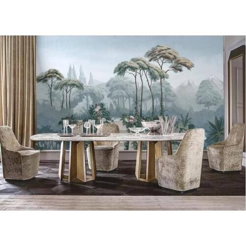 Custom 3d wallpaper photo murals Garden hand drawn medieval tropical jungle TV background wall living room bedroom 3d wallpaper