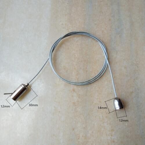 4pcs/lot 1.5mm steel wire rope hooks with Adjustable clamp for suspending Office chandelier/panel lamp use lighting Accessories