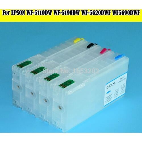 4 Pieces/Lot T7901 T7902 T7903 T7904 Refill Ink Cartridge For Epson WF-5110/WF-5620/WF-5690/WF-5190 Printer With ARC Chip