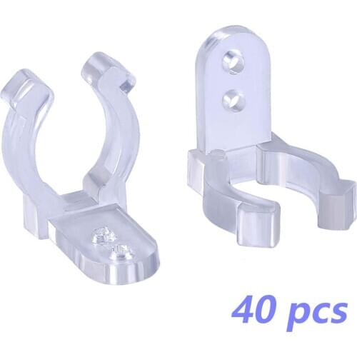 40Pcs LED Strip Light Clip Round Transparent Plastic Cable Buckle Strip Lamp Hose Connector