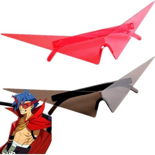 Anime Tengen Toppa Gurren-Lagann Cosplay Kamina Glasses Eyewear Sunglasses Props Unisex Funny Party Decor Halloween ACG