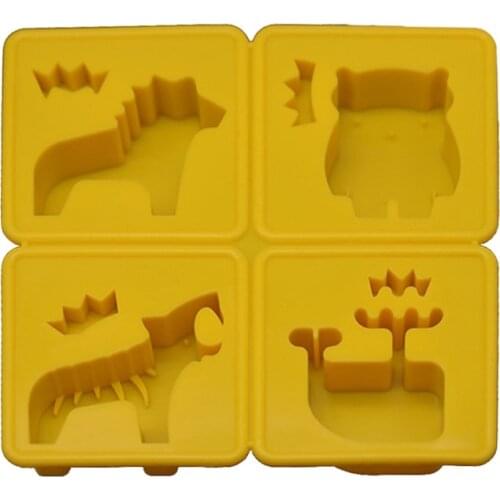 Aromatherapy Gypsum Four Simple Animal Silicone Molds Whale Bear Roaring Dog Cute Dog Ice Tray Baking