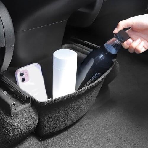 Car Seat Storage Box Organizers Tray Convenient Quick Retrieval for Tesla Model Y 2021 Auto Interior Accessories