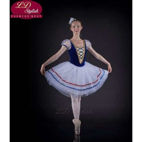 Ballet Dress Candy Fairy Dance Custom French Fashion Design Professional Tutu Beauty Princess Tutu Dress LD0014I