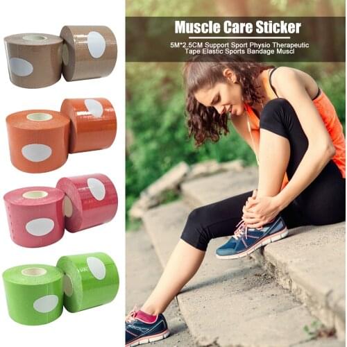 Bandage Muscle Patches Elastic Sports Fitness Self Adhesive Athletic Recovery Kinesiology Knee Pads Support 500x2.5cm