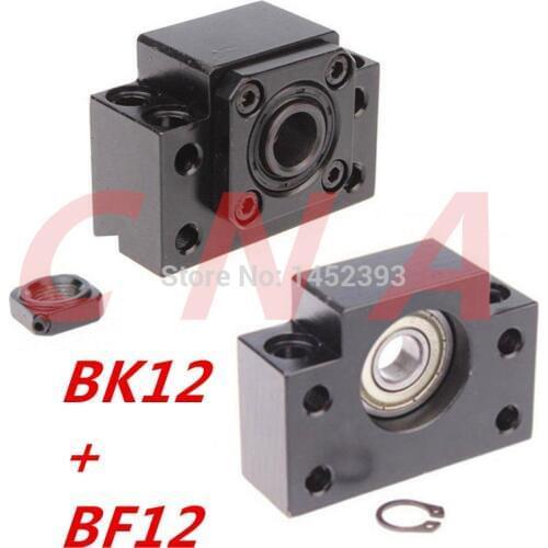 BK12 BF12 for SFU1605 ballscrew Set : 1 pc of BK12 and 1 pc BF12 for SFU1605 SFU1604 Ball Screw End Support CNC parts BK/BF12