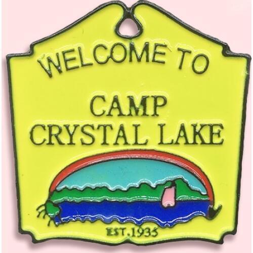 Welcome To CAMP Enamel Pin Crystal Lake Badge Brooch Denim Clothes Fashion Panic Jewelry Gift For Friends Men Women