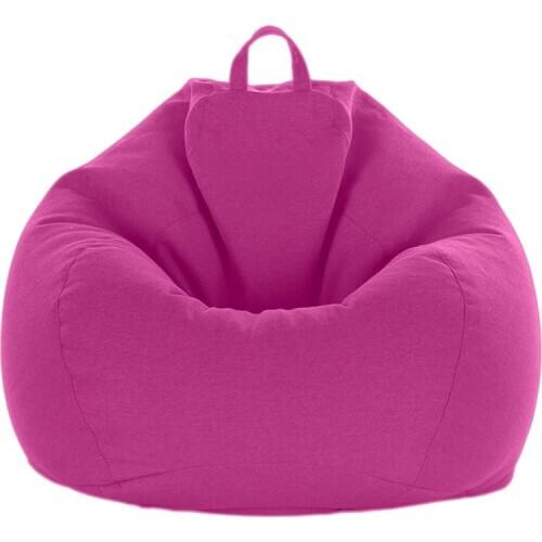10 Solid Colored Available, Linen Bean Bag Cover without Filling Comfy Chair Comfortable Seating for Kids Home Storage