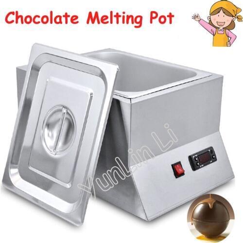 1 Tray Stainless Steel Electric Chocolate Melting Furnace Single Cylinder Chocolate Melting Pot For Commercial And Hom FY-QK-620