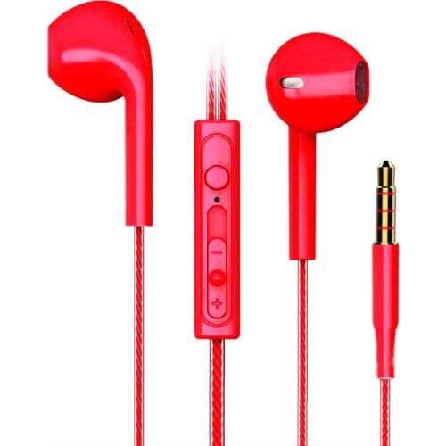 In-ear Sport Earsets Bass Wired 3.5mm in Ear Phones Key Control Earphones with Mic Music Earphones for Mobile Phone Computer PC