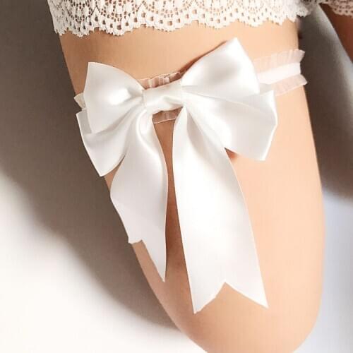 Sexy Lace Bow Garter Bride Solid Color Fashion Comfortable Wild Thigh Ring Wedding Accessories