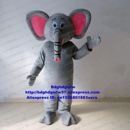 Grey Elephant Elephish Mascot Costume Adult Cartoon Character Outfit Suit Enterprise Propaganda Campaign Propaganda zx2418