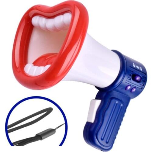 Red Lips Toy Voice Changer for Kids with Megaphone Function Creative Handheld Speaker Toy Novelty Kids Birthday Gifts