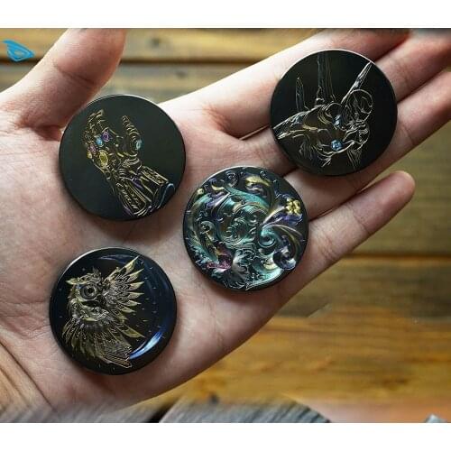 Metal PPB Coin Fingertip Top EDC Magnetic Finger Stress Reliever Autism Anxiety Relief Hand Push Pocket Toys Funny Gifts