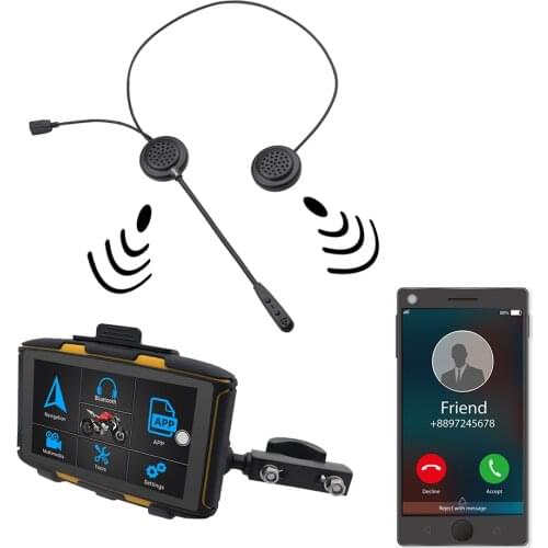 Motorcycle Helmet Bluetooth 4.1 Headset Intercom Speakers Headphone Communication E1 Advanced Noise Control 12 Hours Play Time