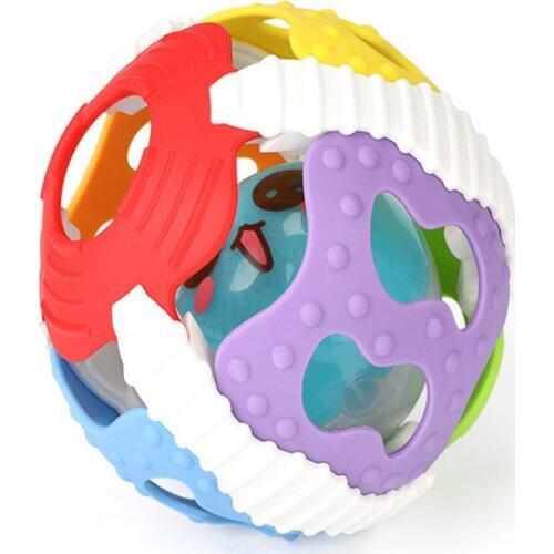 Early education soft Teether balls Soft light Jingle music Toy Intellectual development Baby Rattles Soft bell ball Baby gift