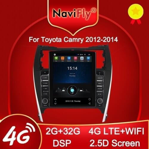 Navifly 9.7" Tesla style for Toyota Camry 7 XV 50 55 2012 - 2014 Android video Car radio multimedia player navigation gps No DVD