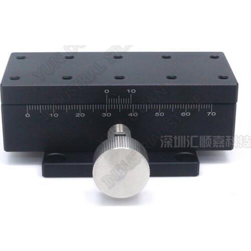 X Axis 40*90mm 30mm stroke Manual Trimming Platform Dovetail Groove Guide Stage Rack Pinion Optical Fine Tuning Sliding Table