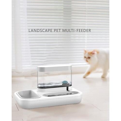 Feeder for cats water fountain Zen Designed bowls and drinkers comedero high Anti-tipping High capacity Bowl for cat food