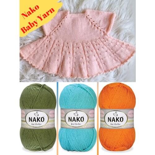 Premium Anti Pilling - 5 Color Options 250 Meter (100gr) Hand Knitting Yarn Top - Nako Pearl Baby - Vest - Multicolor - Cardigan - Sweater - Hobby - Premium Acrylic - Blouse - Dress - Home textile - Baby DIY