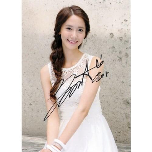 Hand signed SNSD Yoona autographed original photo 7 inches collection free shipping 032018A