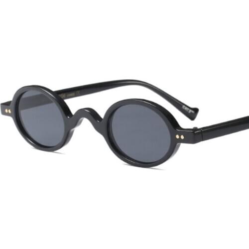 Veshion Small Round Retro Sunglasses Men Women Rivet Steampunk Leopard Tea Shades Vintage Brand Glasses Oculos