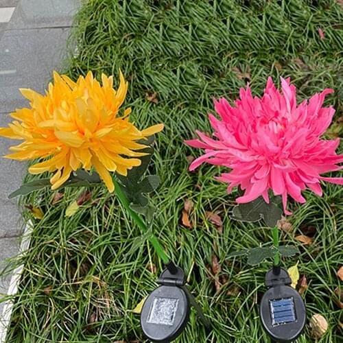 Light Solar Lights Chrysanthemum 2pcs/set LED Garden Decoration 2pcs Bulb Tube New Led Lamp