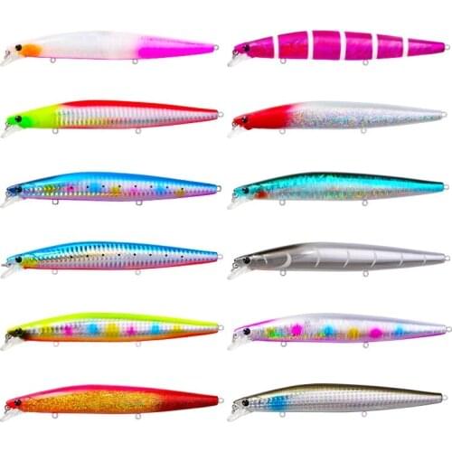 TSURINOYA Top Fishing Lure Sinking Minnow 140S DW92 140mm 26g Saltwater Black Bass Pike Long Casting Hard Baits Tungsten Weight