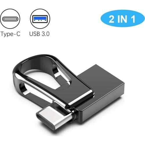 Waterproof USB 3.0 Flash Drive 32GB 64GB 128GB Mini OTG Type C Memory Stick F Android Phone