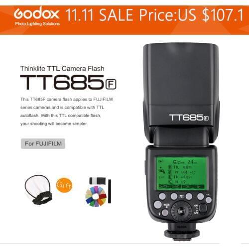 Godox TT685F TTL Speedlite 2.4G HSS 1/8000s GN60 Camera Flash Light For Fuji Fujifilm Camera +X1T-F Wireless Flash Trigger Kit