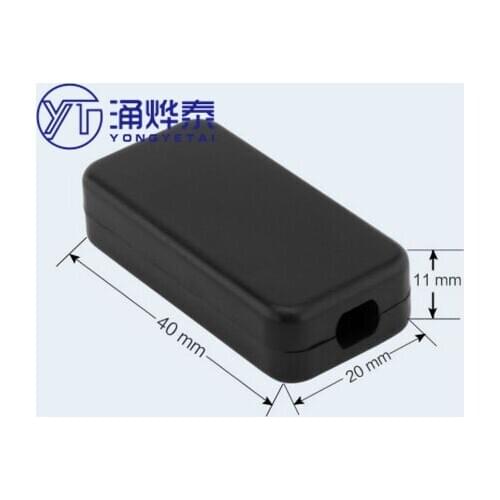 YYT USB case Black two-head outlet plastic small junction box. USB power module small shell 40*20*11