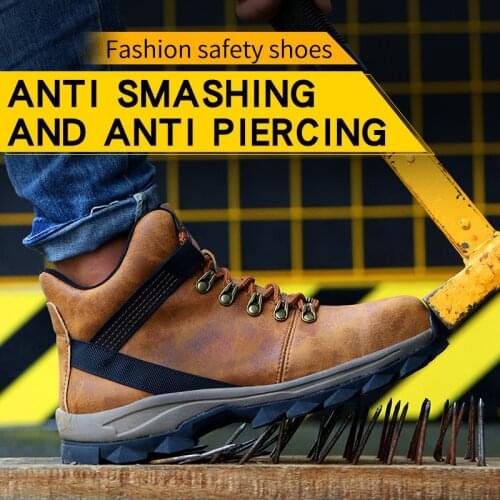 Safety Boots Men Steel Toe Women Work Boots New Wear-resistant Labor Protection Unisex Protective Shoes 46 47 48