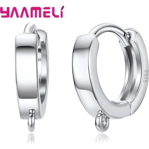 Hot Sale New Fashion Women Jewelry Accessory Buckle Earrings 925 Sterling Silver Round Shape Handmake DIY Earrings