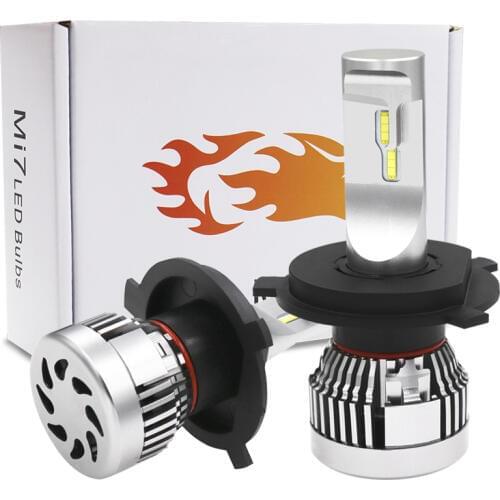 2*Bombillas Automobiles Car H4 Led Bulb 12000lm Headlights 55W-60W 6000k White Car Coche Driving Auto Lamps Lights DC11v-30v